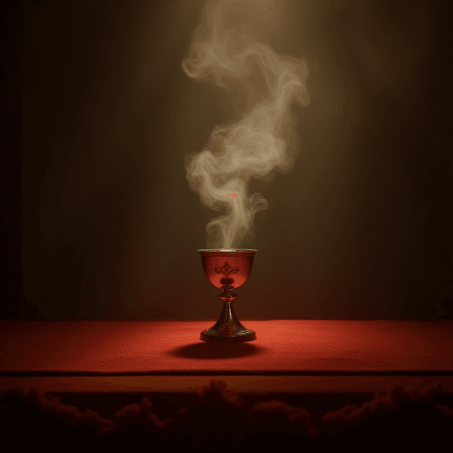 Cálice litúrgico utilizado na Eucaristia